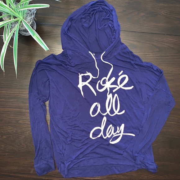 Tops - BOGO FREE - Lightweight navy blue hoodie